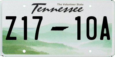 TN license plate Z1710A