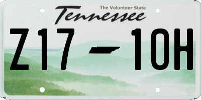 TN license plate Z1710H