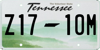 TN license plate Z1710M