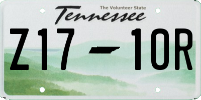 TN license plate Z1710R