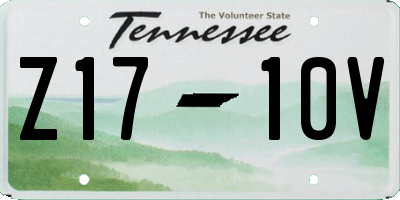 TN license plate Z1710V