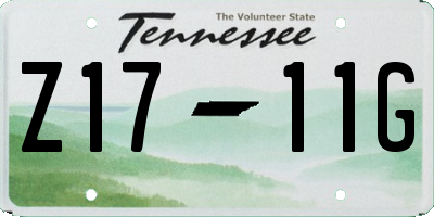 TN license plate Z1711G