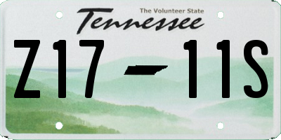 TN license plate Z1711S