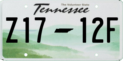 TN license plate Z1712F