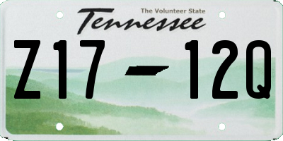 TN license plate Z1712Q