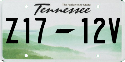 TN license plate Z1712V