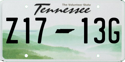 TN license plate Z1713G
