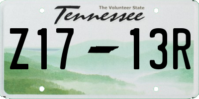 TN license plate Z1713R