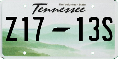 TN license plate Z1713S