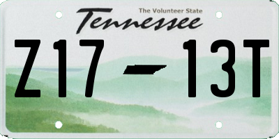 TN license plate Z1713T