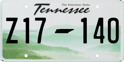 TN license plate Z1714O