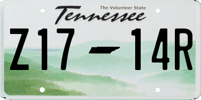 TN license plate Z1714R