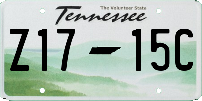 TN license plate Z1715C
