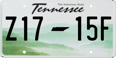 TN license plate Z1715F
