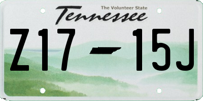 TN license plate Z1715J