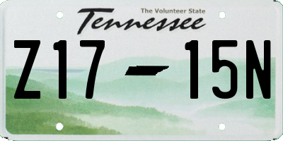 TN license plate Z1715N