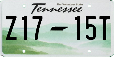 TN license plate Z1715T