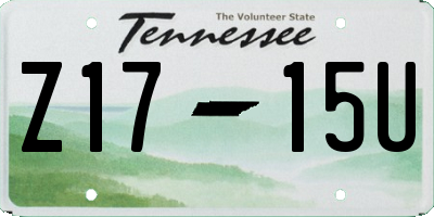 TN license plate Z1715U