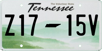 TN license plate Z1715V