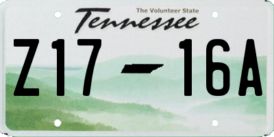 TN license plate Z1716A