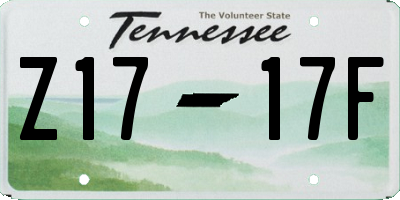 TN license plate Z1717F