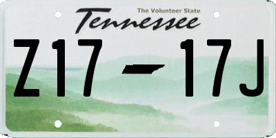 TN license plate Z1717J