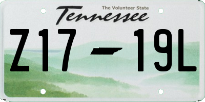 TN license plate Z1719L