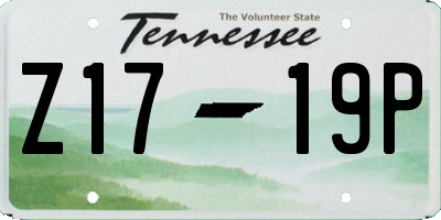 TN license plate Z1719P
