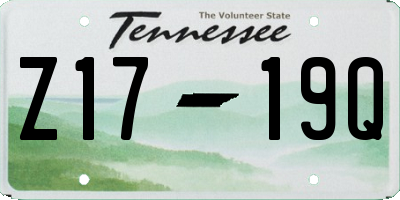 TN license plate Z1719Q
