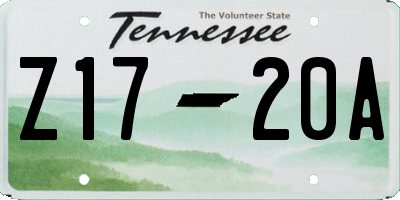 TN license plate Z1720A
