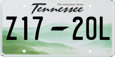 TN license plate Z1720L
