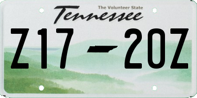TN license plate Z1720Z
