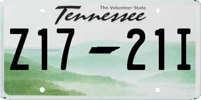TN license plate Z1721I