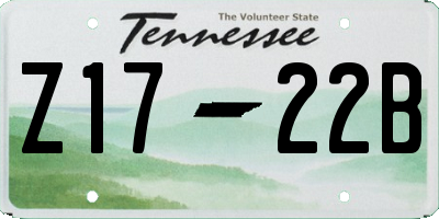 TN license plate Z1722B