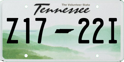 TN license plate Z1722I