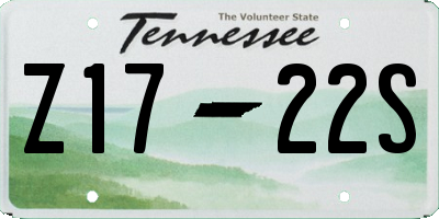 TN license plate Z1722S