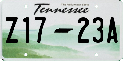 TN license plate Z1723A