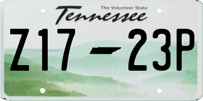 TN license plate Z1723P