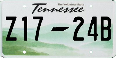 TN license plate Z1724B