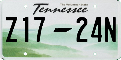 TN license plate Z1724N