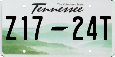 TN license plate Z1724T