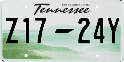 TN license plate Z1724Y