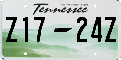 TN license plate Z1724Z