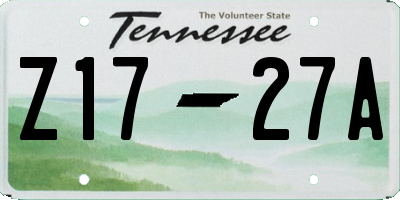 TN license plate Z1727A