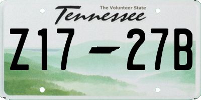 TN license plate Z1727B