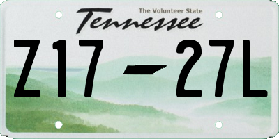 TN license plate Z1727L