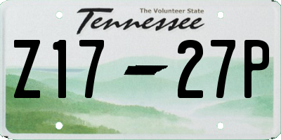 TN license plate Z1727P