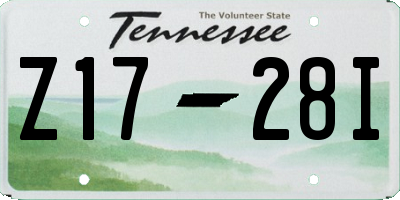 TN license plate Z1728I