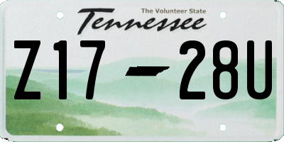 TN license plate Z1728U
