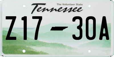 TN license plate Z1730A